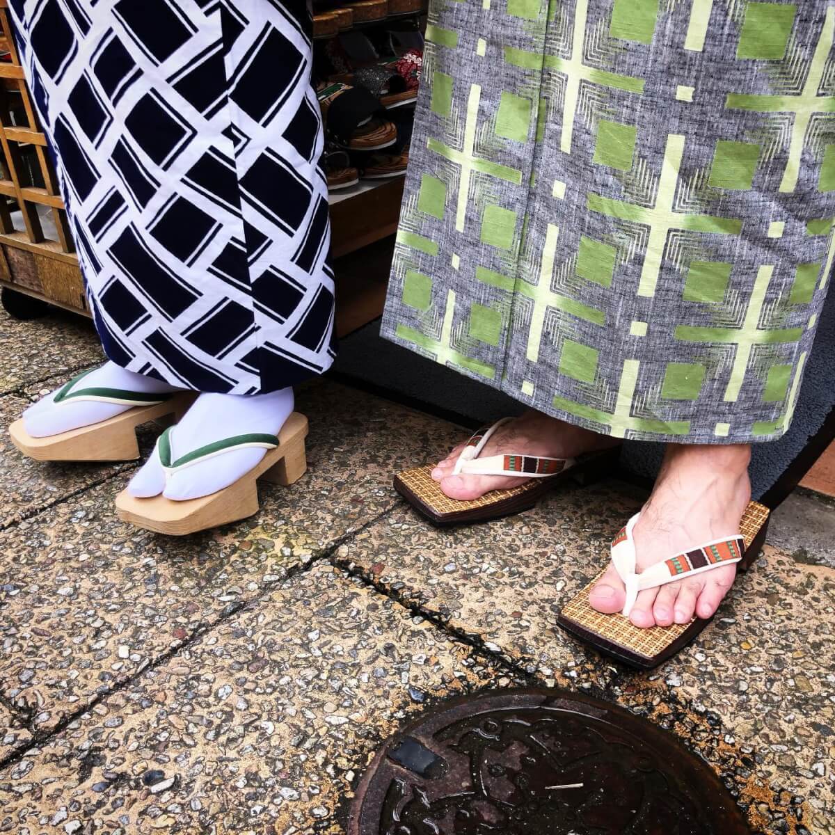 浴衣に下駄』~本日のお客様より~﻿ | 雪駄 下駄 草履 浅草老舗 辻屋本店