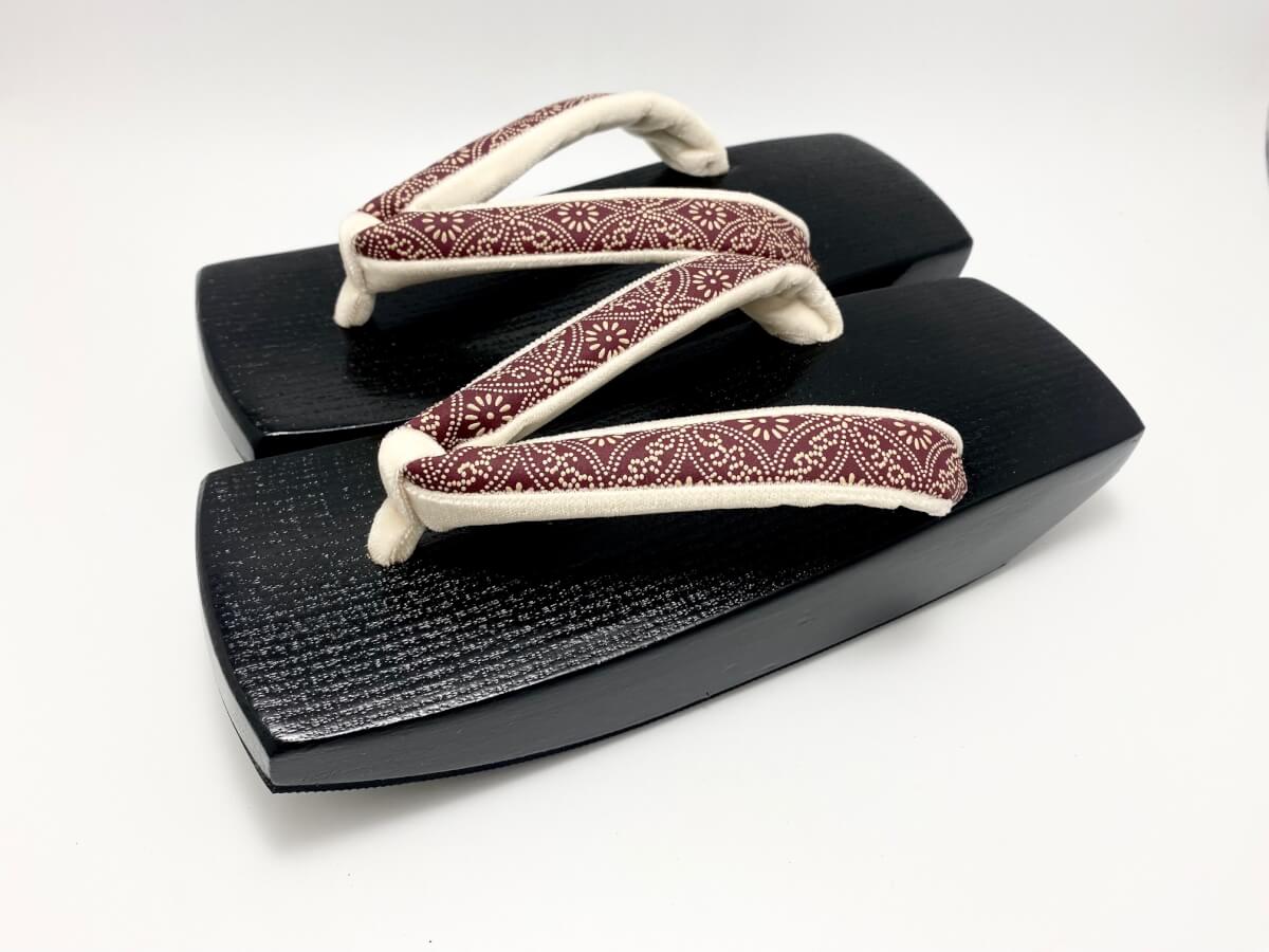 [女物]黒塗り 角舟形下駄(M)(L)