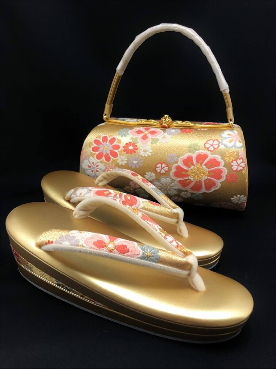 [女物]フォーマル草履＆バッグセット(M)